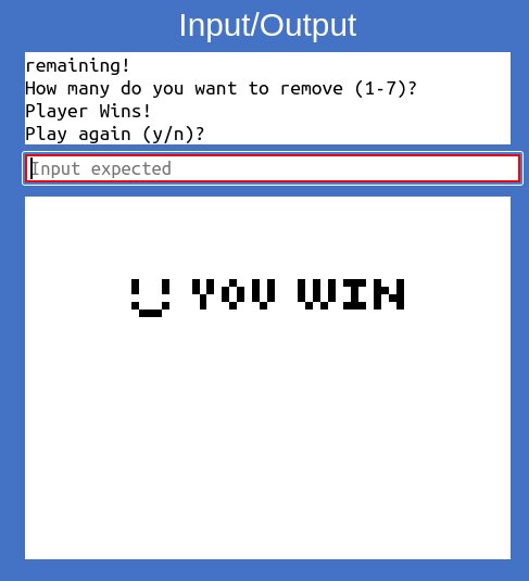 Image of game a completed game, with the text